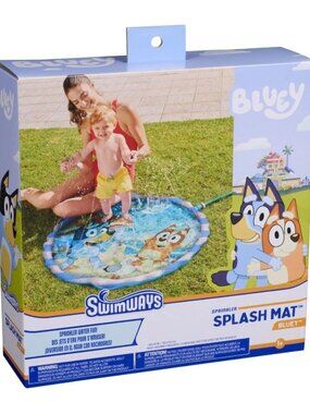 SwimWays Bluey Splash Mat Sprinkler Splash Pad Outdoor Water Toy Kids Age 1+
